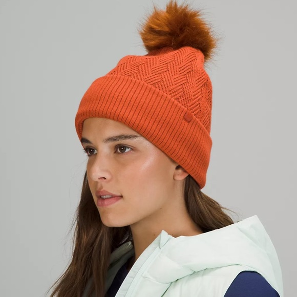 Lululemon Chevron Knit Pom Beanie 